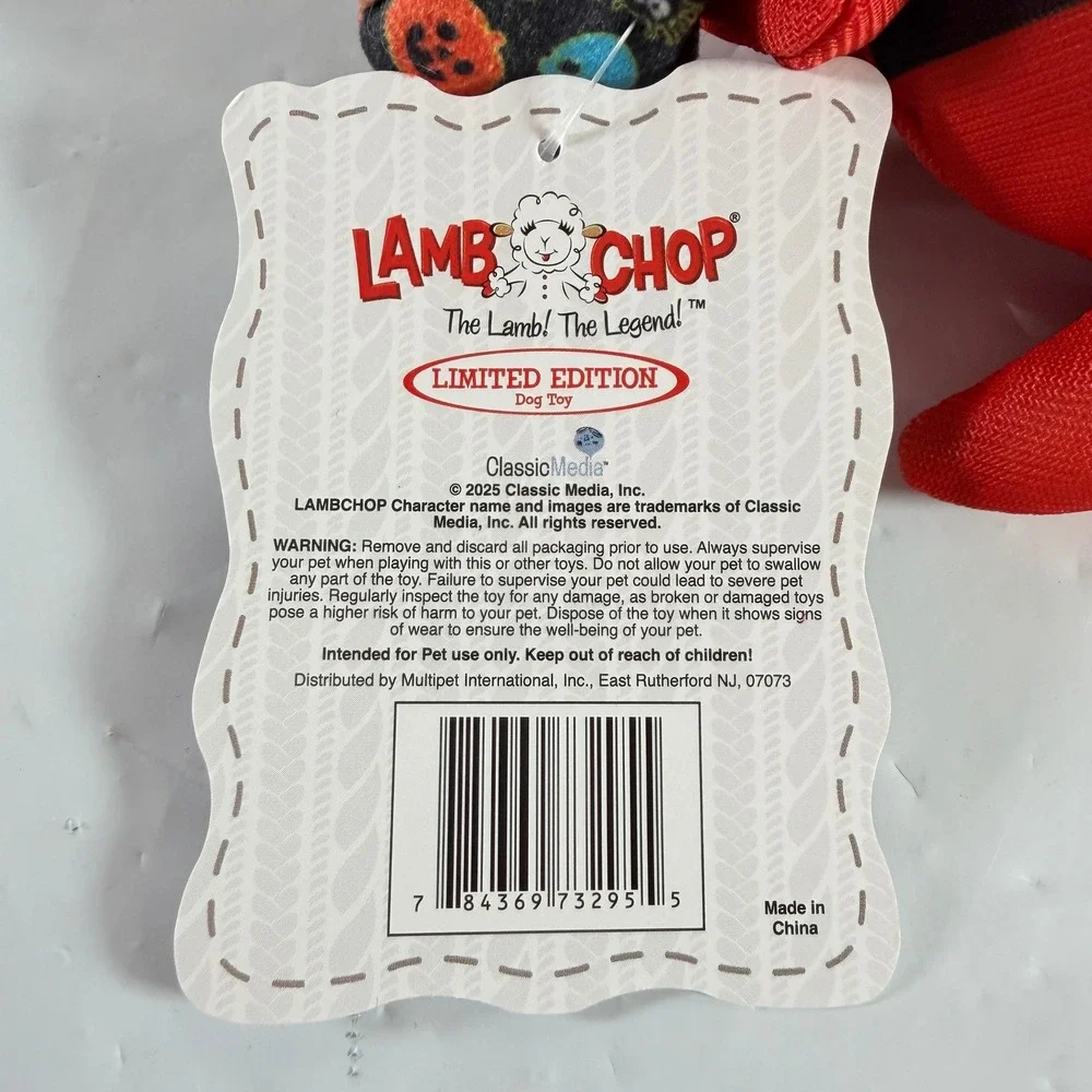 Multipet Lamb Chop Limited Edition Halloween Dog Toy Skull Pumpkin Witch Hat NWT